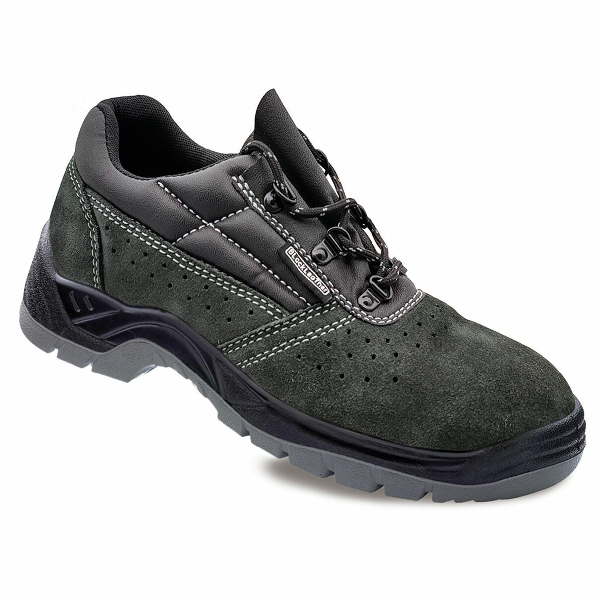 Safety shoes s1p src Blackleather Suede Grey 46