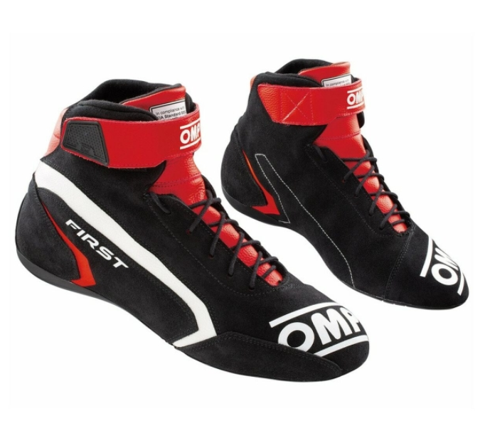 Racing Ankle Boots OMP FIRST Black/Red 43